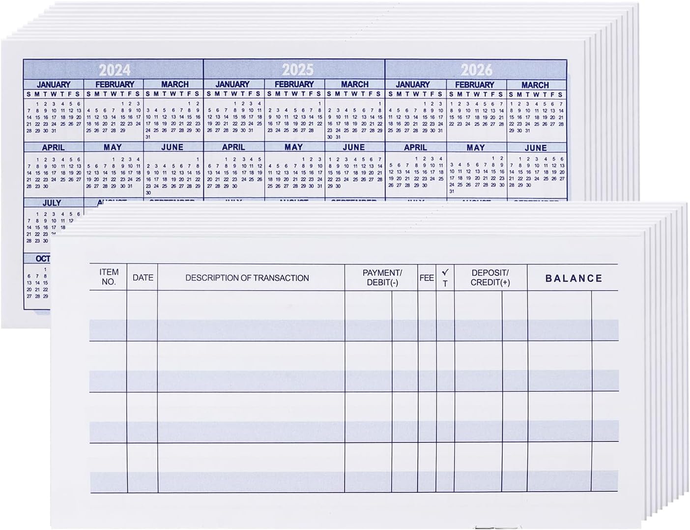 Larger Lines Checkbook Register
