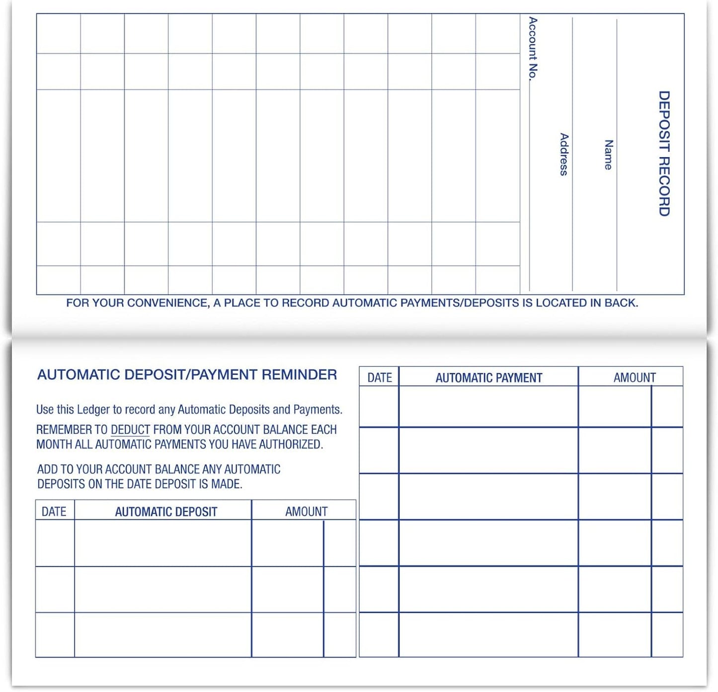 Larger Lines Checkbook Register