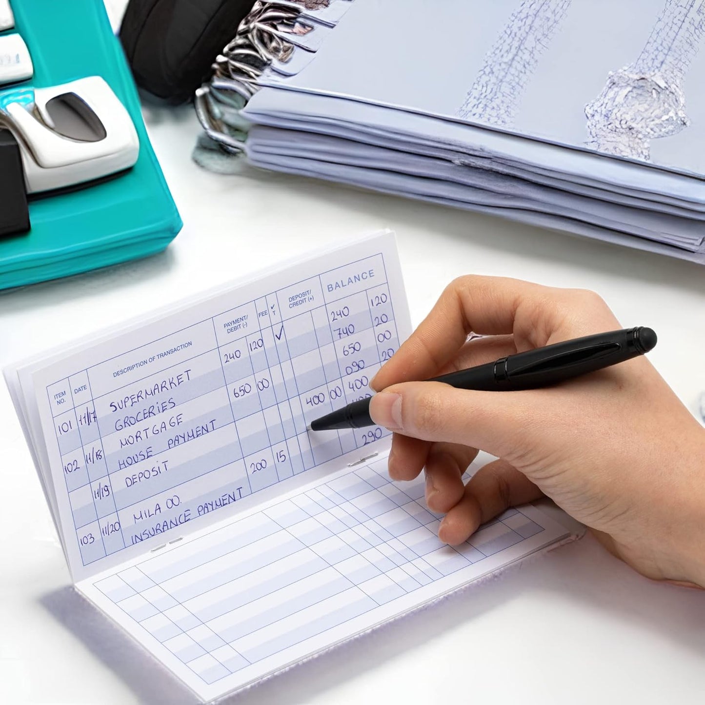 Larger Lines Checkbook Register